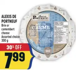 Marché Adonis ALEXIS DE PORTNEUF BRIE OR CAMEMBERT CHEESE offer