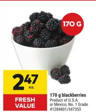Giant Tiger 170 g blackberries offer