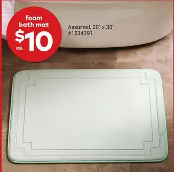 Giant Tiger foam bath mat offer
