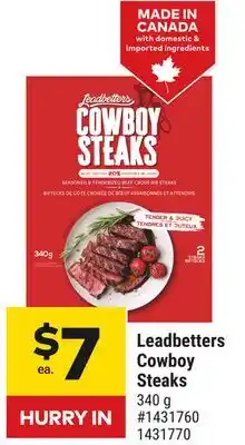 Giant Tiger Leadbetters Cowboy Steaks offer