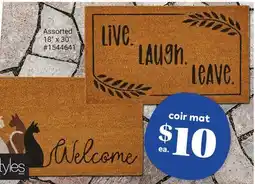 Giant Tiger coir mat offer