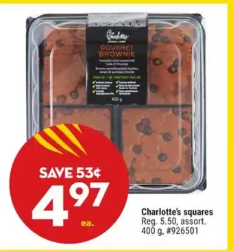 Giant Tiger Charlotte's squares offer
