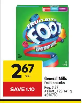 Giant Tiger General Mills fruit snacks offer