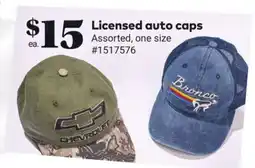 Giant Tiger Licensed auto caps offer