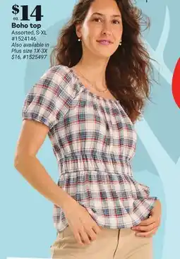 Giant Tiger Boho top offer