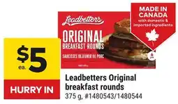 Giant Tiger Leadbetters Original Pork Breakfast Rounds, 6-Pack offer