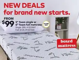 Giant Tiger 5 foam single or 6 foam full mattress offer