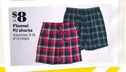 Giant Tiger Flannel PJ shorts offer
