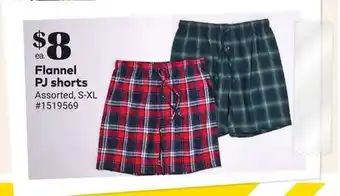 Giant Tiger Flannel PJ shorts offer