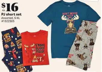 Giant Tiger PJ short set offer