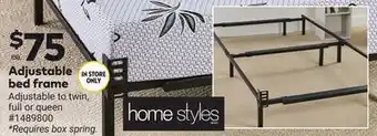 Giant Tiger Adjustable bed frame offer