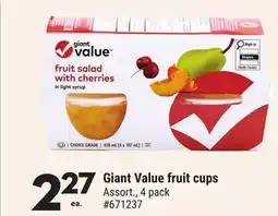 Giant Tiger Giant Value fruit cups offer