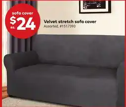 Giant Tiger Velvet stretch sofa cover offer