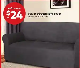 Giant Tiger Velvet stretch sofa cover offer