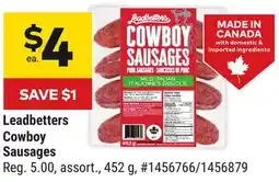 Giant Tiger Leadbetters Cowboy Sausages offer