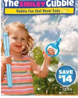 Showcase The Smiley Gubble - Smiling Face Bubble Wand offer