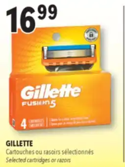 Familiprix GILLETTE Selected cartridges or razors offer