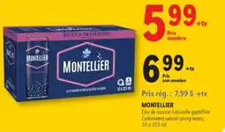 Familiprix MONTELLIER, Carbonated natural spring water, 10 x 355 ml offer