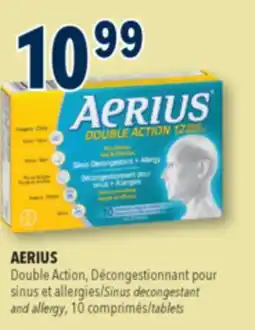 Familiprix AERIUS Double Action Sinus decongestant and allergy 10 tablets offer