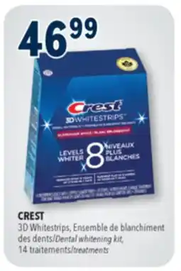 Familiprix CREST, 3D Whitestrips Dental whitening kit, 14 treatments offer