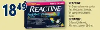 Familiprix REACTINE Fast Melt junior formula, 24 offer