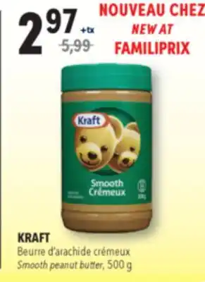 Familiprix KRAFT Smooth peanut butter 500 g offer