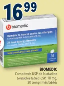 Familiprix BIOMEDIC Loratadine tablets USP 10 mg 30 tablets offer