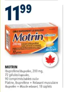 Familiprix MOTRIN, Ibuprofen, 200 mg, 72 g capsules offer