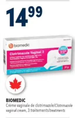 Familiprix BIOMEDIC Clotrimazole vaginal cream 3 treatments offer