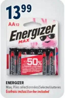 Familiprix ENERGIZER, Max, Piles Selected batteries offer