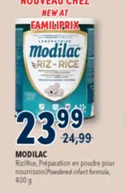 Familiprix MODILAC, Rice, Powdered infant formula, 400 g offer