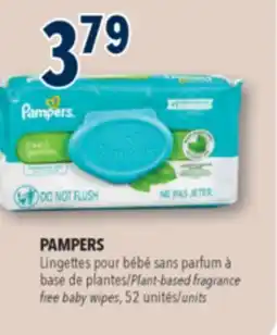 Familiprix PAMPERS, Plant-based fragrance free baby wipes, 52 units offer