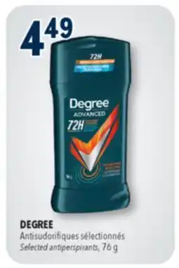 Familiprix DEGREE Selected antiperspirants 76 g offer