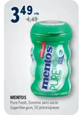 Familiprix MENTOS, Pure Fresh, Sugar-free gum, 50 pièces offer