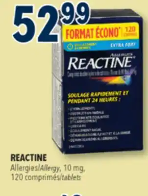 Familiprix REACTINE, Allergies, 10 mg, 120 tablets offer