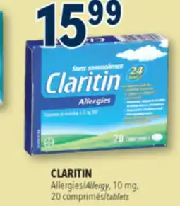 Familiprix CLARITIN Allergies, 10 mg or 20 Tablets offer