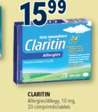 Familiprix CLARITIN Allergies, 10 mg or 20 Tablets offer