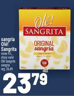 Metro SANGRIA OLÉ! SANGRITA | OLÉ SANGRITA SANGRIA offer