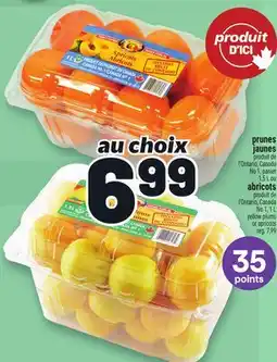 Metro PRUNES JAUNES, ABRICOTS | YELLOW PLUMS OR APRICOTS offer