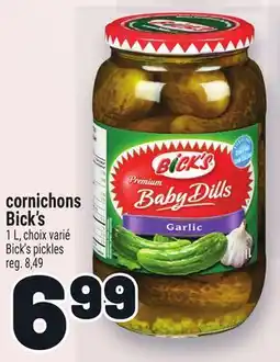 Metro CORNICHONS BICK'S | BICK'S PICKLES offer