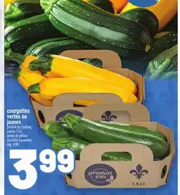 Metro COURGETTES VERTES OU JAUNES | GREEN OR YELLOW ZUCCHINI SQUASHES offer