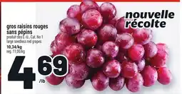 Metro GROS RAISINS ROUGES SANS PÉPINS | LARGE SEEDLESS RED GRAPES offer
