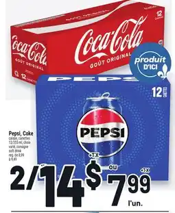 Metro PEPSI, COKE CAISSE, CANETTES | SOFT DRINK SOFT DRINK offer