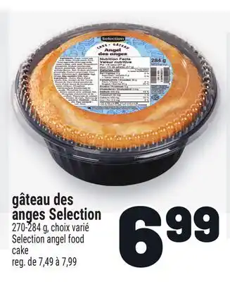 Metro GÂTEAU DES ANGES SELECTION | SELECTION ANGEL FOOD CAKE offer