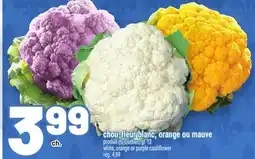 Metro CHOU-FLEUR BLANC, ORANGE OU MAUVE | WHITE, ORANGE OR PURPLE CAULIFLOWER offer