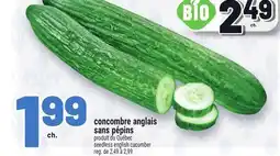 Metro CONCOMBRE ANGLAIS SANS PÉPINS | SEEDLESS ENGLISH CUCUMBER offer