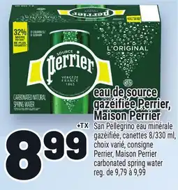 Metro EAU DE SOURCE GAZÉIFIÉE PERRIER, MAISON PERRIER offer