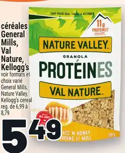 Metro CÉRÉALES GENERAL MILLS, VAL VAL KELLOGG'S | GENERAL MILLS, NATURE VALLEY, KELLOGG'S CEREAL offer