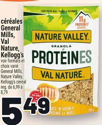 Metro CÉRÉALES GENERAL MILLS, VAL VAL KELLOGG'S | GENERAL MILLS, NATURE VALLEY, KELLOGG'S CEREAL offer