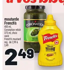 Metro MOUTARDE FRENCH'S | FRENCH'S MUSTARD offer